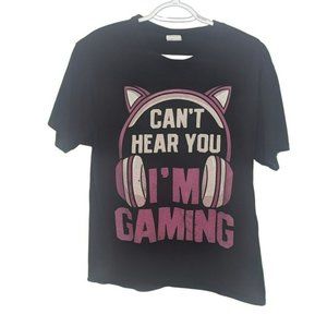 Gamer Girl I Can't Hear You I'm Gaming Video Games Black T-Shirt